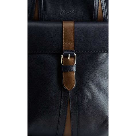 Pineider Soft Mood Leather Two Handle Men S Satchel Bag