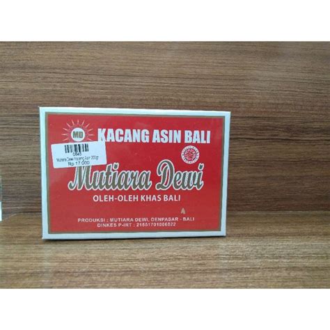 Jual Kacang Asin Mutiara Dewi Khas Bali 200gr Shopee Indonesia