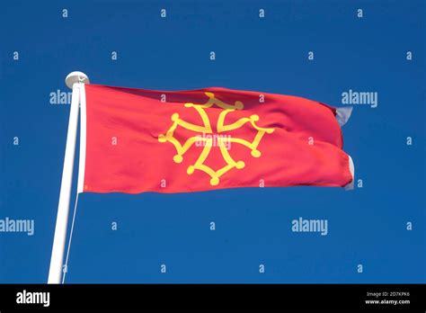 Flag of Occitania region in France as part of flags of autonomous ...