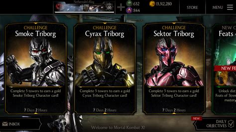 Smoke Cyrax And Sektor Triborg Are This Weeks MKX Mobile Challenge