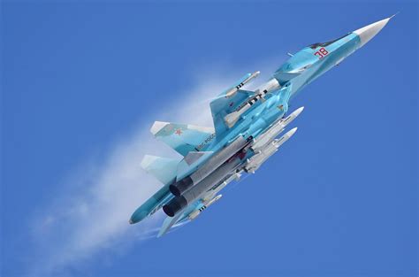 Sukhoi, 720P, Sukhoi Su-34, Bomber, Russian Air Force HD Wallpaper