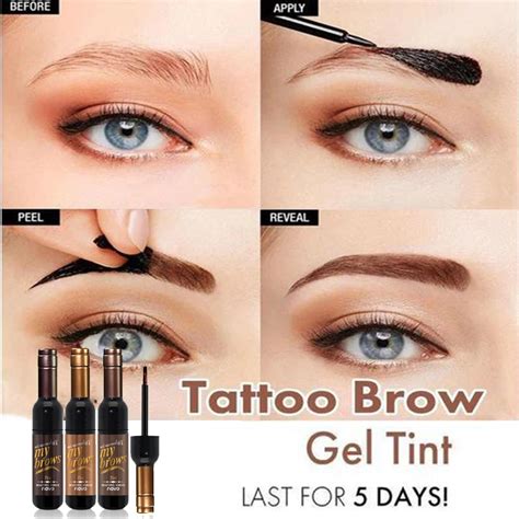 Red Wine Tattoo Brow Gel Tint Waterproof Peel Off Eye Brow Tattoo Long