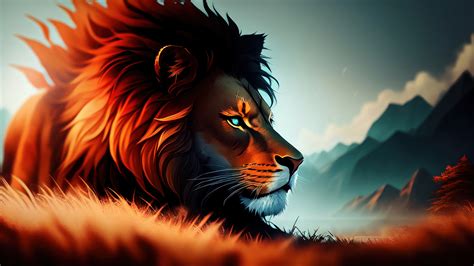 Lion Art 4K #7201l Wallpaper PC Desktop