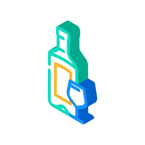 gin drink bottle isometric icon vector illustration 22499556 Vector Art ...