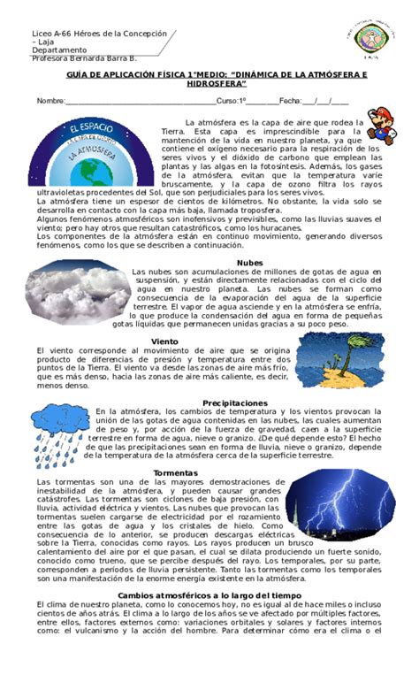 Doc Dinamica De La Atmosfera E Hidrosfera