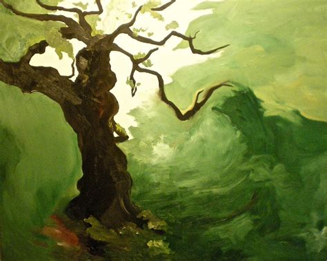 Treatment Conservation and Art Blog: Tree painting (ancient Oak)