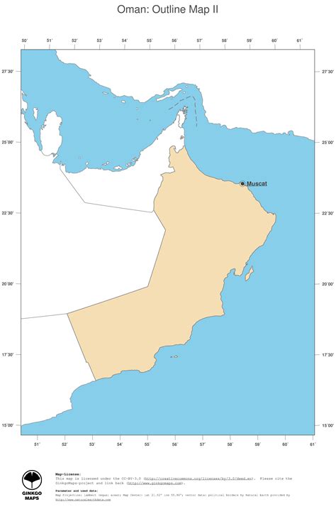 Map Oman; GinkgoMaps continent: Asia; region: Oman