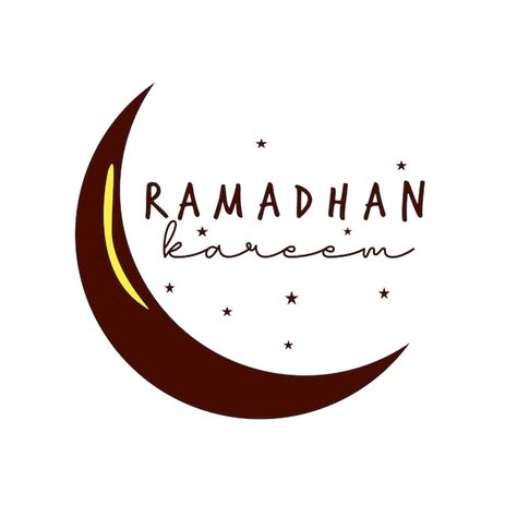 Un Logo Para Ramadan Kareem Con Luna Creciente Y Estrellas Vector Gratis