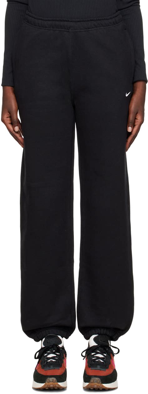 Black Embroidered Lounge Pants By Nike On Sale