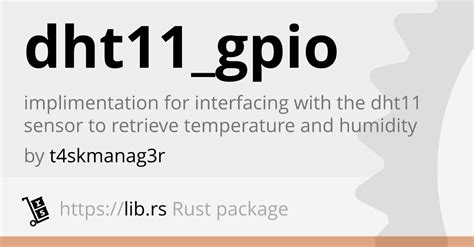Dht11 Gpio Embedded Dev In Rust Lib Rs