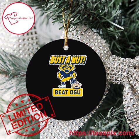 Michigan Mascot Bust a Nut Beat OSU 2023 Ornament Custom Name - Teespix ...