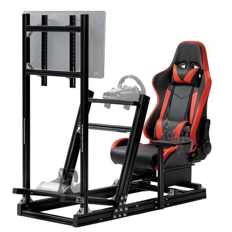 Supllueer F Racing Simulator Cockpit With Monitor Stand Seat Fit