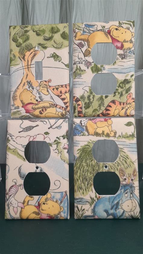 Set Of Winnie The Pooh Light Switchplates Pooh Nursery Wall Plates