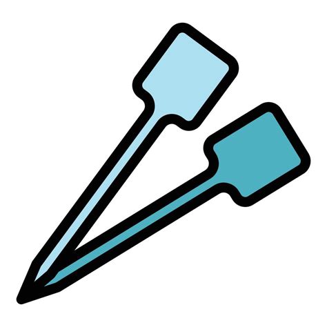 Shovel Toothpick Icon Color Outline Vector 15662995 Vector Art At Vecteezy