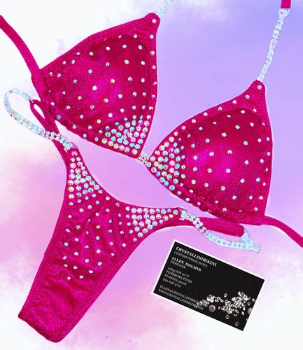 Fuchsia Starlight Competition Bikini Crystallinibikini