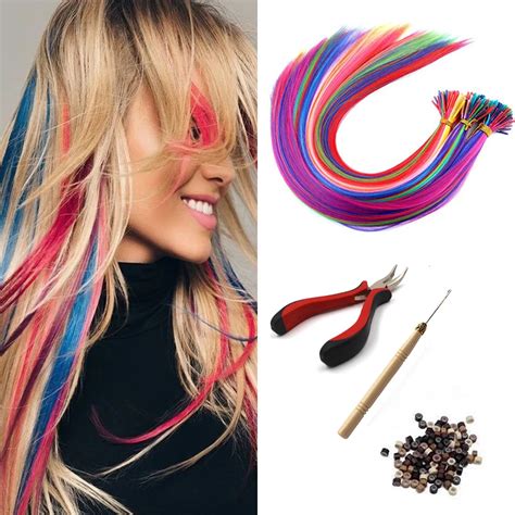 Extensiones De Cabello Sint Tico Con Punta En I Para Mujer 10 Colores