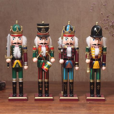 11 Set Of 4 Vintage Style Wooden Nutcrackers Nutcracker Christmas Nutcracker Decor Nutcracker