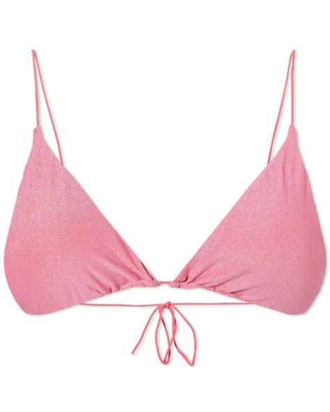 It S Now Cool Synthetic String Bikini Top In Pink Lyst