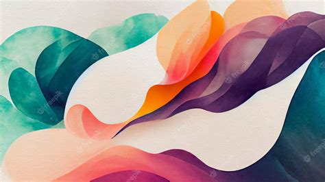 Premium Ai Image Bright Abstract Watercolor Background Abstract Wave