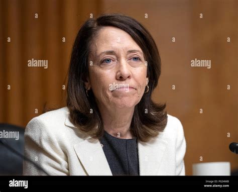 United States Senator Maria Cantwell (Democrat of Washington) questions ...