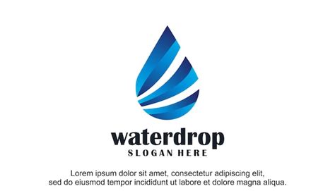 Premium Vector 3d Water Drop Logo Design Template