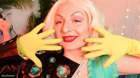 Sexually Blonde Milf Blogger Arya Teasing With Yellow Latex Household Gloves Fetish Xhamster