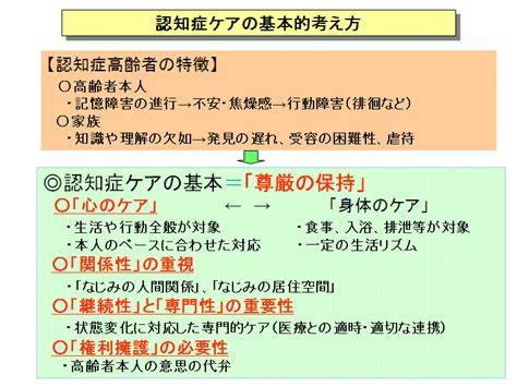 認知症ケアの基本的考え方｜厚生労働省