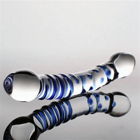 CM CRYSTAL GLASS BUTT PLUG ANAL SEX PLUG THREAD DILDO BEADS DONG THRUSTER TOY EUR