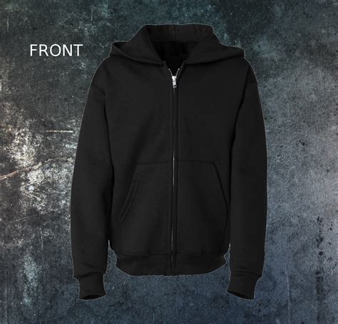 Black Zip Up Hoodie Template For Your Needs