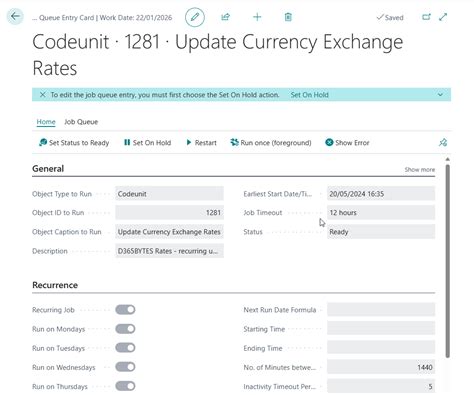 Dynamics Business Central Automate Currency Exchange Rate Updates