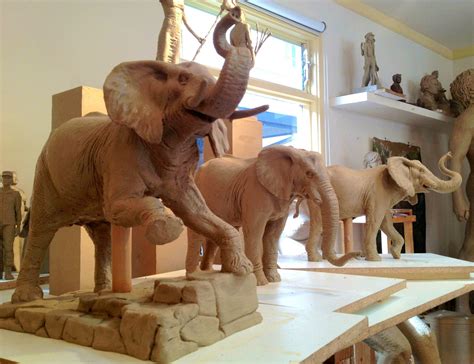 Jumbo The Elephant three early studies for the lifesize statue of Jumbo ...