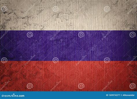 Grunge Russia Flag Russian Flag With Grunge Texture Stock Image