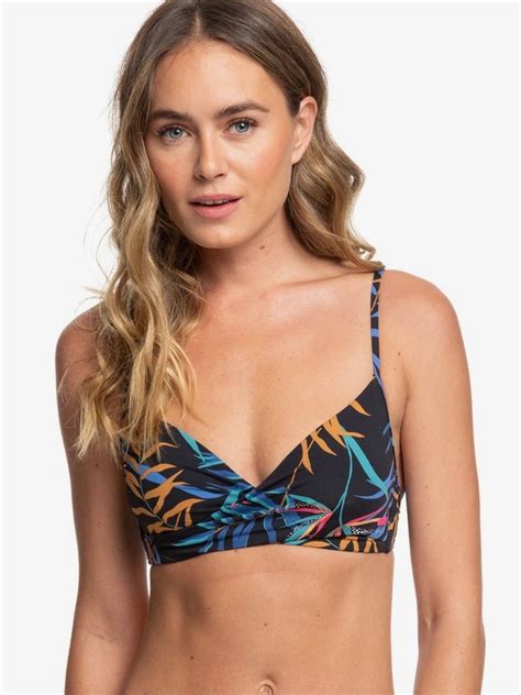 Lahaina Bay Wrap Bra Bikini Top Roxy