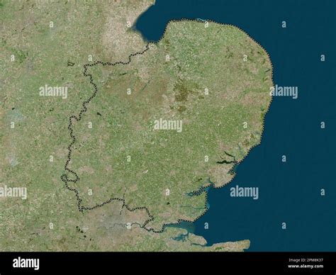 East of England, region of United Kingdom. High resolution satellite ...