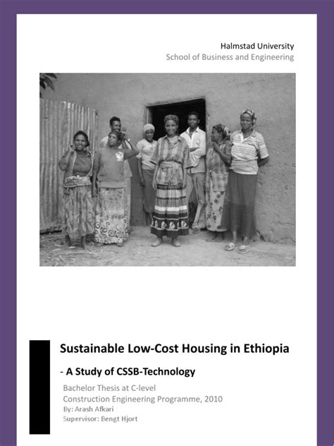 Sustainable Low Cost Housing In Ethiopia Pdf Erosion Ethiopia