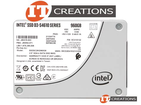 SSDSC2KG960G8 - Refurbished - INTEL 960GB TLC SATA III 2.5 INCH SMALL ...