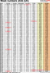 Week Numbers With Excel Word And Pdf Templates