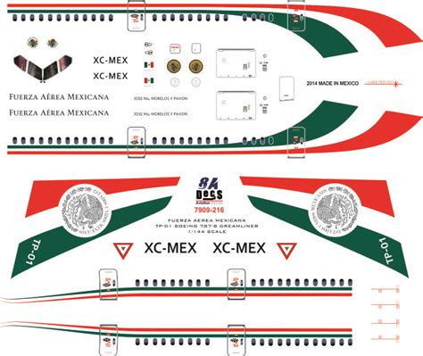 Adecs Decals Catalogue Fuerza Aerea Mexicana Tp Dreamliner