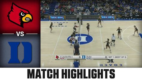 Louisville Vs Duke Acc Volleyball Highlights Youtube