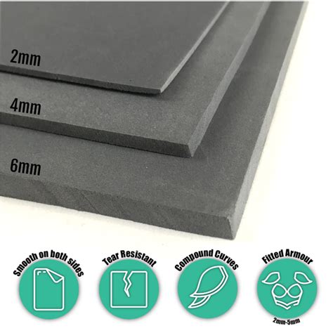 Ultra High Density Eva Foam Black 80cm X 100cm Lumins Workshop