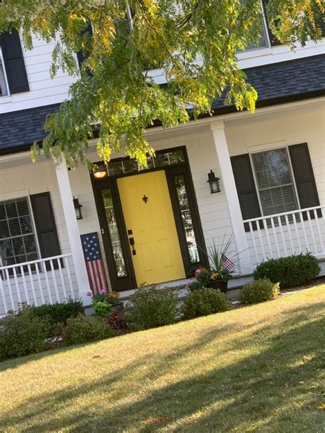 Yellow Front Door Transformation