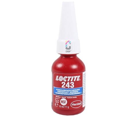 LOCTITE 243 Schraubensicherung Blau 10ml Mittelfest CROP