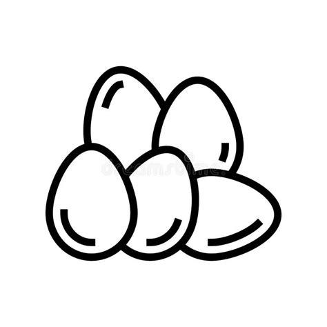 Egg Chicken Line Icon Vector Illustration Stock Vector Illustration