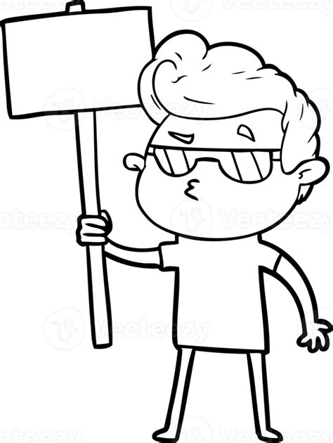 cartoon cool guy drawing  png