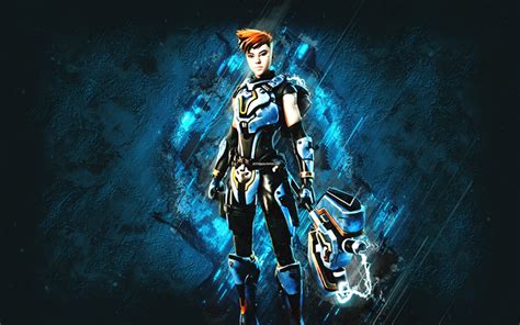 Download wallpapers Fortnite Nebula Racer Reese Skin, Fortnite, main characters, blue stone ...