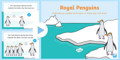 Royal Penguins Rhyme Song PowerPoint L Insegnante Ha Fatto