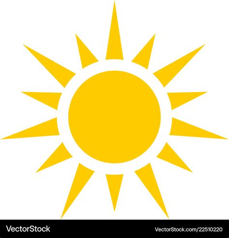 Sun Icon Royalty Free Vector Image Vectorstock