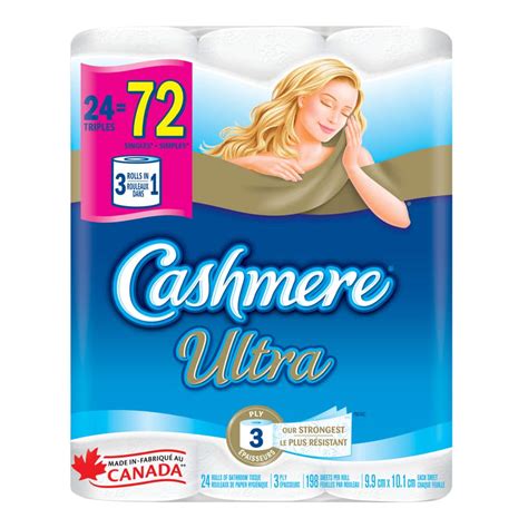 Cashmere Ultra Triple Roll Toilet Paper 3 Ply Tissue 24 Pk Canadian