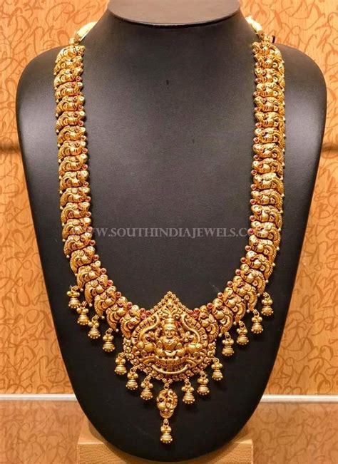 Gold Nakshi Work Haram From Naj South India Jewels