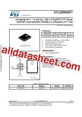 Stl Ns F Datasheet Pdf Stmicroelectronics